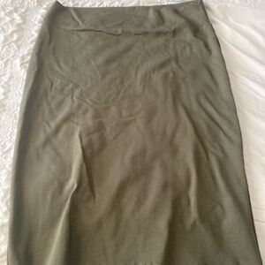 Double Take army green pencil skirt. NWOT.